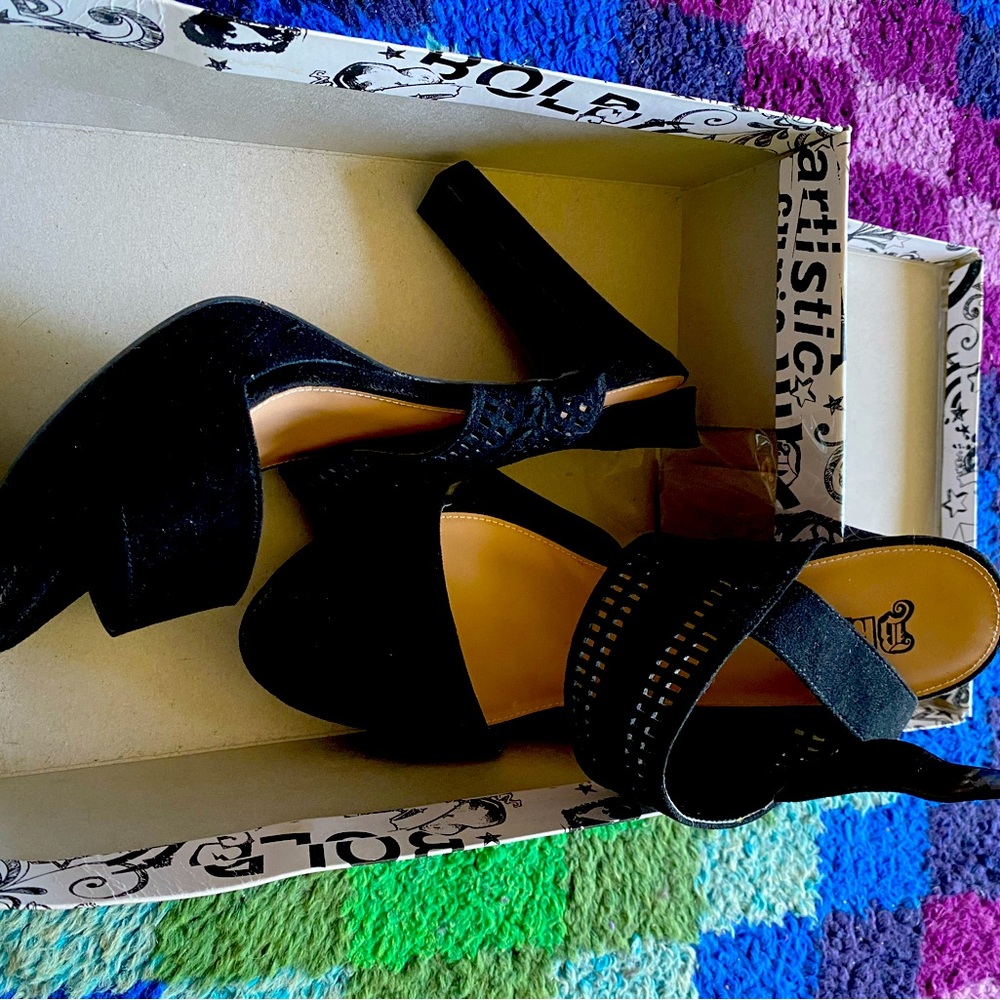 Strappy Black Heels